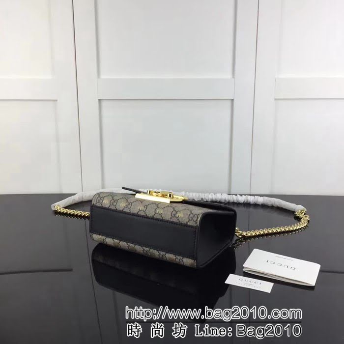 GUCCI古馳原單 新款專櫃品質原單貨實物實拍 409487啡克棕鏈條單肩斜挎包 HY1067